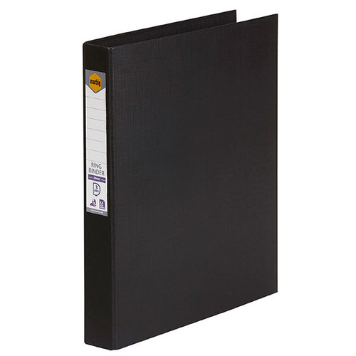 Marbig Binder Folder A4 3 D-Ring 25mm - Black