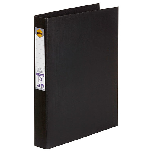 Marbig Binder Folder A4 4 D-Ring 25mm - Black