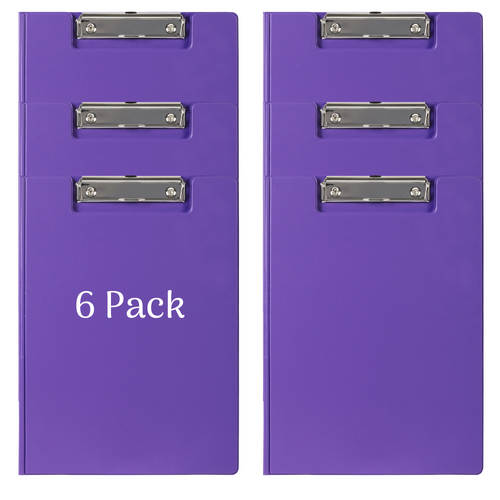Marbig A4 Clipboard Clipfolder PVC Durable With Metal Clip 4300619A PURPLE - 6 Pack