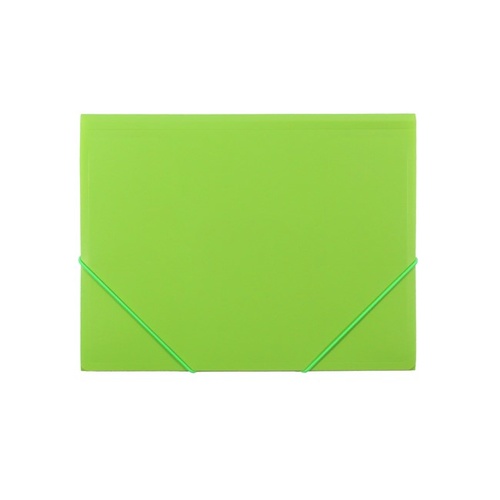 Beautone A4 Poly Document Wallet With Elastic - Lime