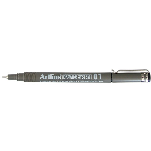 Artline 231 Drawing System Pen 0.1mm BLACK 123101- 12 Pack 