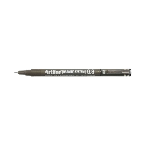 Artline 233 Drawing System Pen 0.3mm BLACK 123301 - 12 Pack