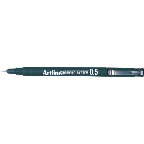 Artline 235 Drawing System Pen 0.5mm BLACK 123501 - 12 Pack