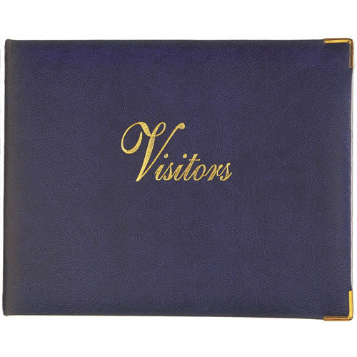 Visitors Book Boxed Black 128 Page 200 x 250mm Zions 72