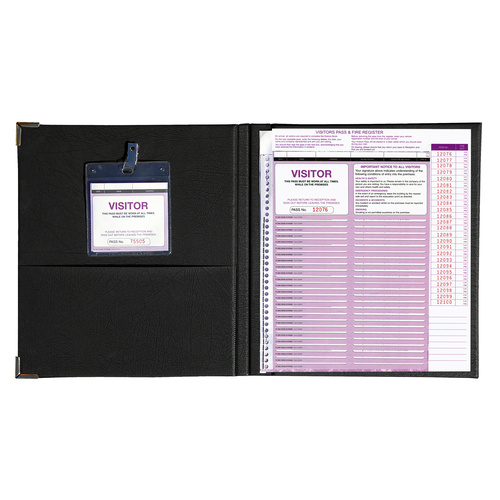 Zions Systems Visitor Pass Register, Security Format Register Kit