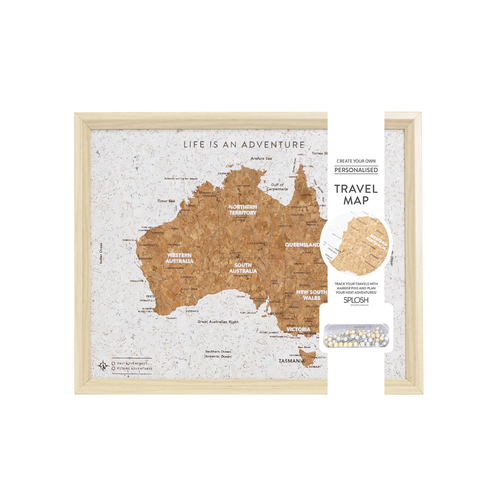 Travel Cork Board Australia Map Desk - 27cm x 22cm
