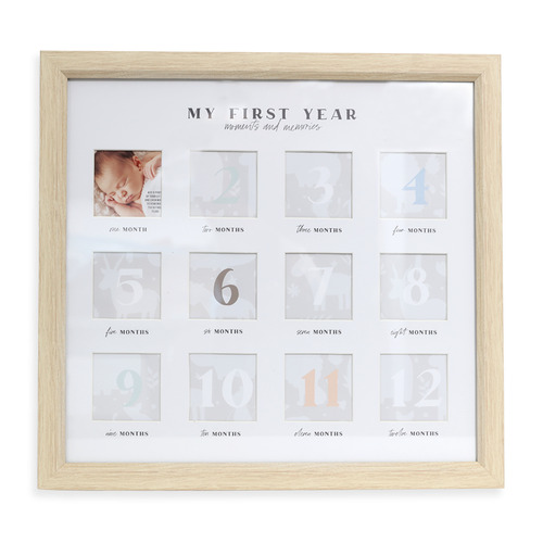 Baby First Year Photo Frame - 43 x 2.5 x 41cm