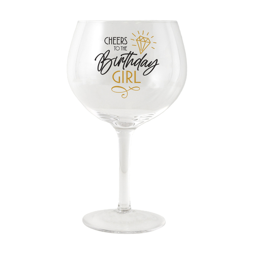 Sip Celebration Balloon Glass - Cheers to the Birthday Girl 