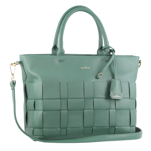 Milleni Fashion Woven Shoulder Bag in Green