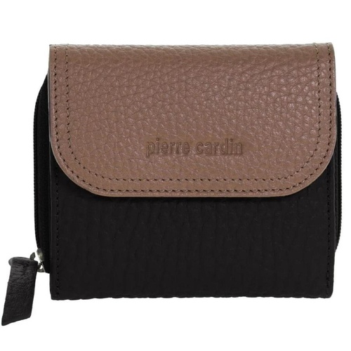Pierre Cardin Leather Wallet PC 4029 - Black/Taupe