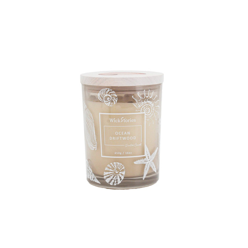 Wick2Ware Soy Candle Jar 450g - Ocean Drift Wood