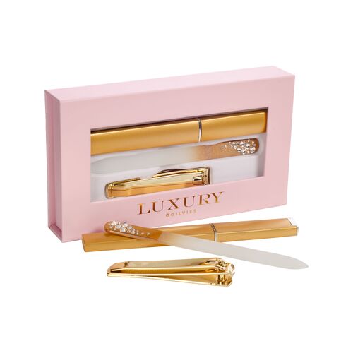 Luxury Nail File & Clipper Set - Gold