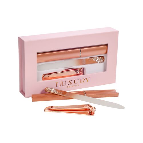 Luxury Nail File & Clipper Set - Rose Gold