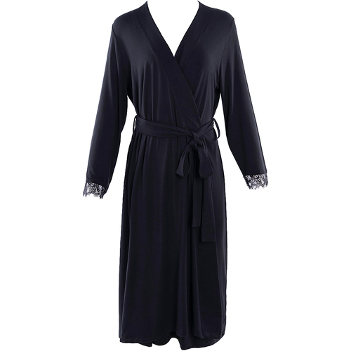 Luxury Bamboo Sleepwear Robe - Black