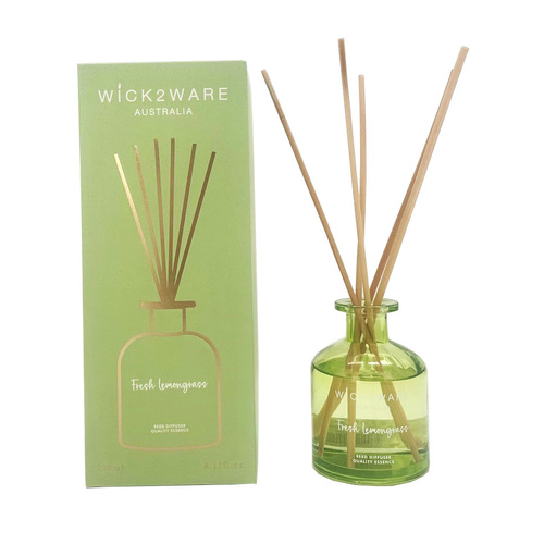 Wick2Ware Reed Fragrance Diffuser 230ml - Fresh Lemongrass 