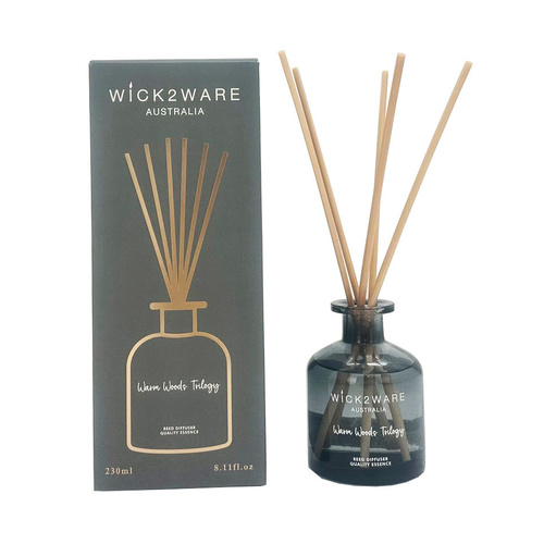 Wick2Ware Reed Fragrance Diffuser 230ml - Warm Woods Trilogy 