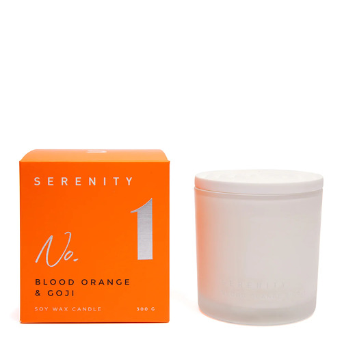 Serenity Soy Wax Candle 300g No.1 - Blood Orange & Goji