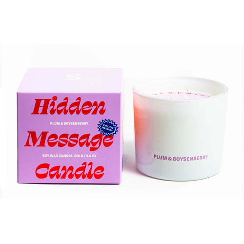 Serenity Hidden Message Candle 250g - Plum & Boysenberry