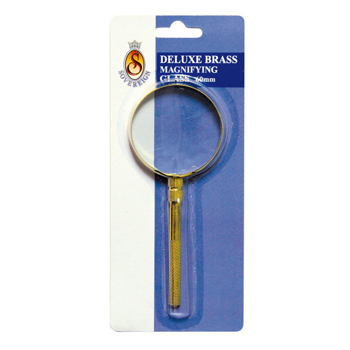 Sovereign Deluxe Brass Magnifying Glass - 60mm
