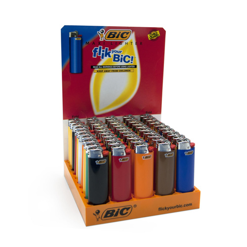 BIC Lighter With Child Guard Maxi (J26) - 50 Pack