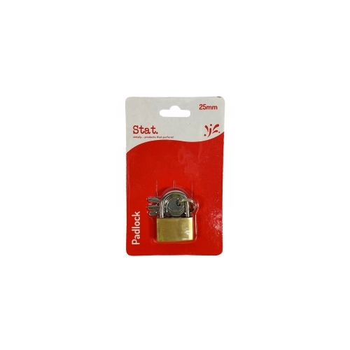 Stat Brass Padlock And Keys Lock - 25mm