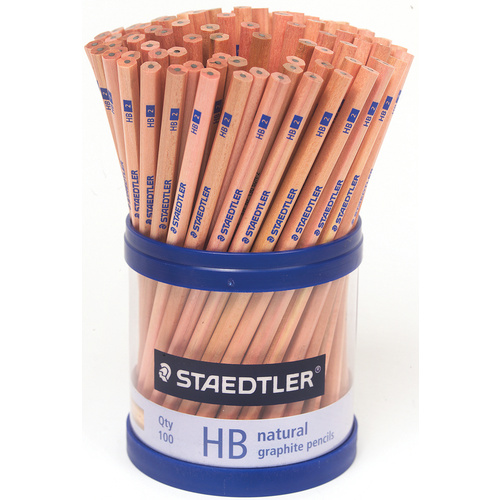 Staedtler Natural HB Graphite Pencils - 100 Pack