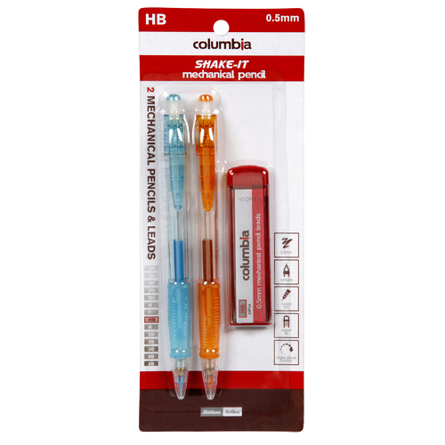 Columbia HB Lead Shake It Mechanical Pencils 0.5mm Plus Leads
