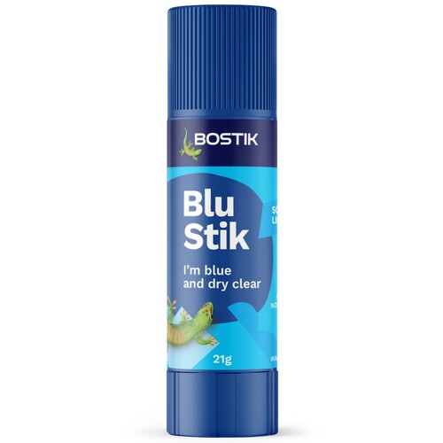 Bostik BLUE Glue Stick 21gm Acid Free Dries Clear