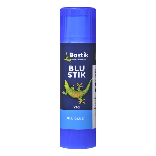 Bostik BLUE Glue Stick 21gm Acid Free Dries Clear 