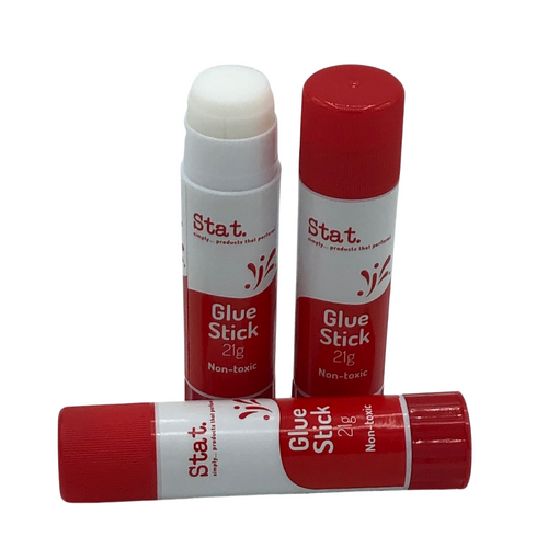 Stat Glue Stick 21gm Acid Free Dries Fast & Clear - School Craft Home Work
