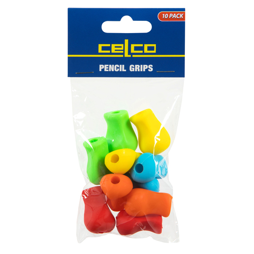 Celco Pencil Grips Assorted Colours 10 Pack  - 30004