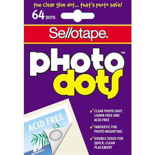 Sellotape Photo Dots 64 Dots - Acid Free
