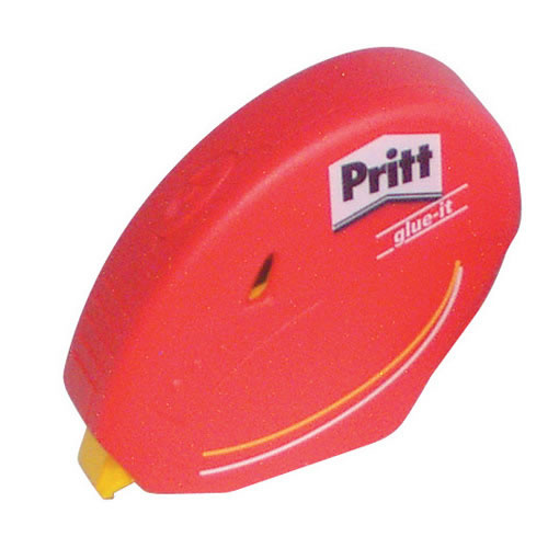 Pritt Non Permanent 9mm Glue Dispenser Roll Non Permanent Yellow Nib 