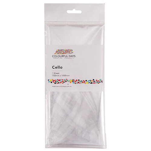 Colourful Days Cello Wrap 750 x 1000mm - Clear