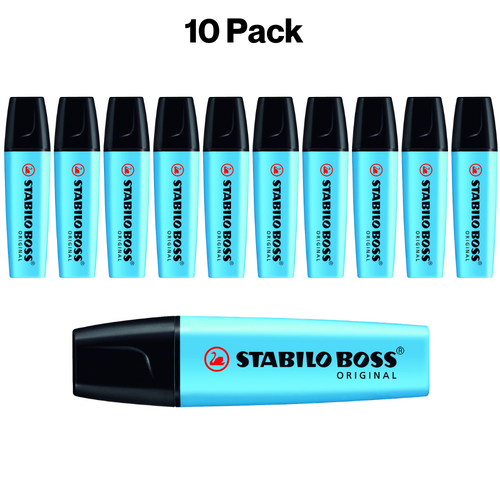Stabilo Boss Highlighter Blue 71316 - 10 Pack
