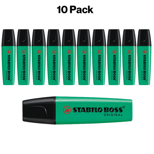 Stabilo Boss Highlighter Turquoise 72574 - 10 Pack
