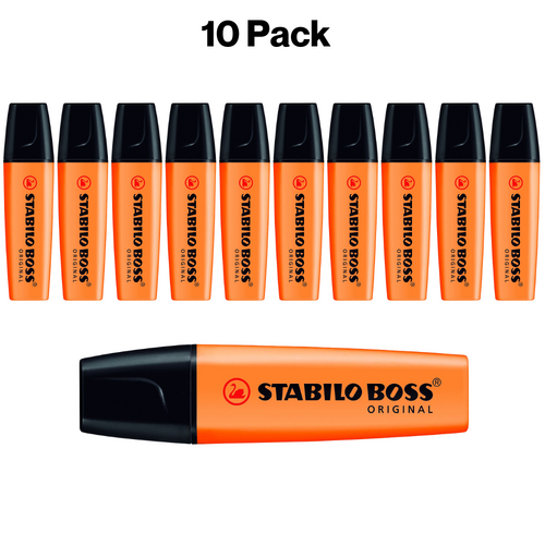Stabilo Boss Highlighter Orange 70815 - 10 Pack