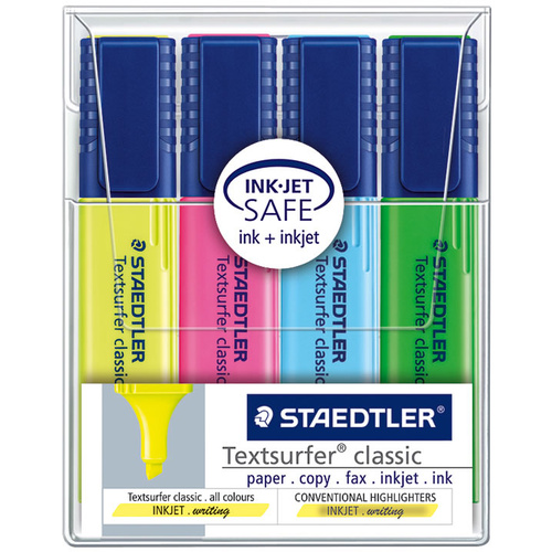 Staedtler Highlighter TextSurfer Assorted Colours - 4 Pack