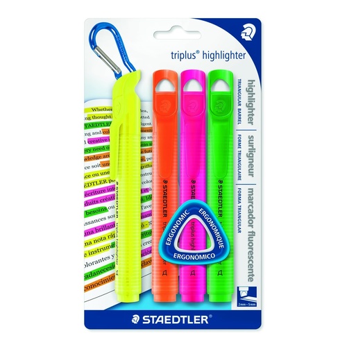 Staedtler Highlighter Triplus Assorted Colours - 4 Pack