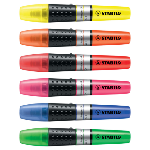 Stabilo Highlighter Luminator Long Lasting Liquid Ink Assorted Colours - 6 Pack