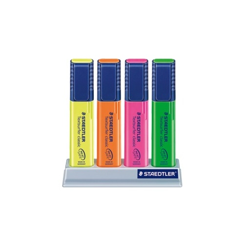 Staedtler Highlighter TextSurfer Classic Desk Stand Assorted Colours - 4 Pack