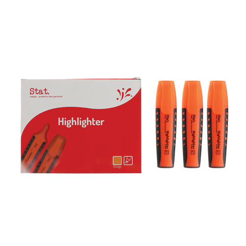 Stat Highlighter Chisel Nib Orange - 10 Pack
