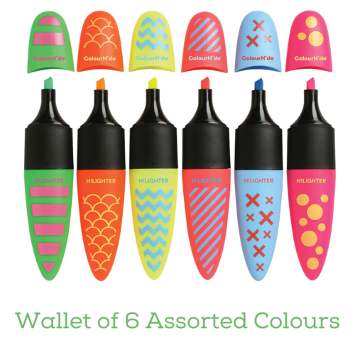 Colourhide Highlighters My designer Assorted Colours - 6 Pack