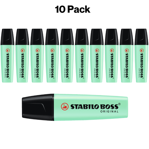 Stabilo Boss Highlighter Pastel Mint 49633 - 10 Pack