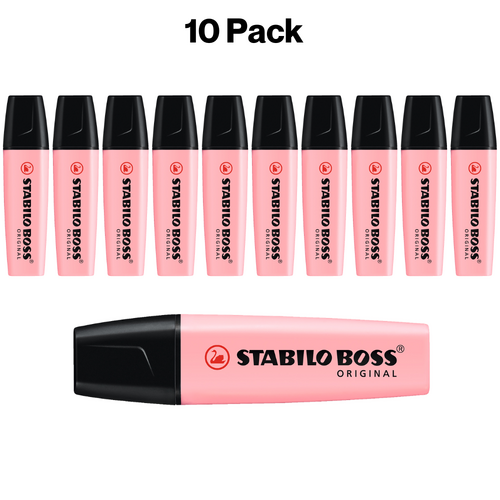 Stabilo Boss Highlighter Stabilo Boss Pastel Pink Blush 49634 - 10 Pack