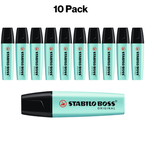 Stabilo Boss Highlighter Pastel Turquoise 49635 - 10 Pack