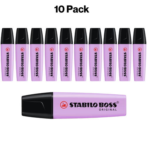 Stabilo Boss Highlighter Pastel Lilac 49636 - 10 Pack