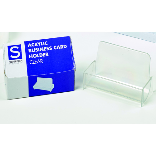 1 x Sovereign Acrylic Business Card Holder Clear