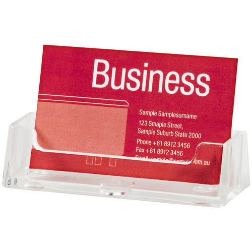 Esselte Acrylic Business Card Holder Landscape - Clear