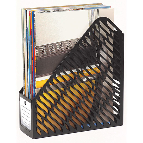 2 X Marbig Magazine Rack Organiser For Home Office, Papers Documents - Black